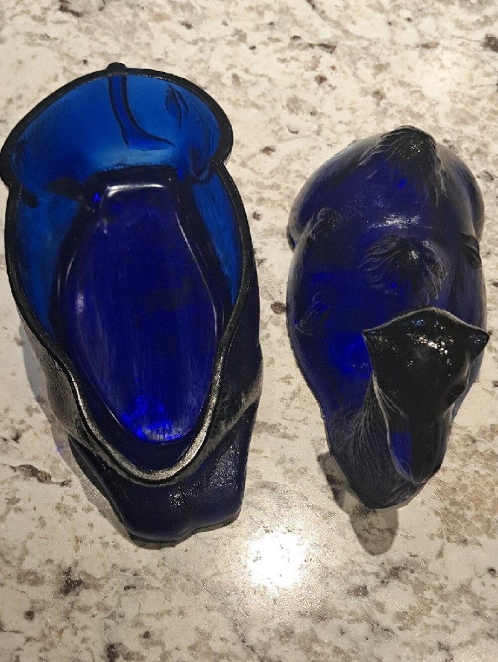 Vintage Westmoreland "Humphrey The Camel" Cobalt Blue Lidded Candy Dish - Picture 2 of 9